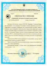 ИВА-6А, ИВА-6Н. Свидетельство о внесении типа средств измерений в Госреестр СИТ Украины